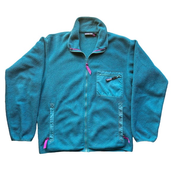 Patagonia Other - VTG Patagonia Teal Zip-Front Fleece Jacket Size M Made In USA